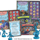 Game pieces and colorful cards from the upcoming Wrath of the Lich King Pandemic board game.